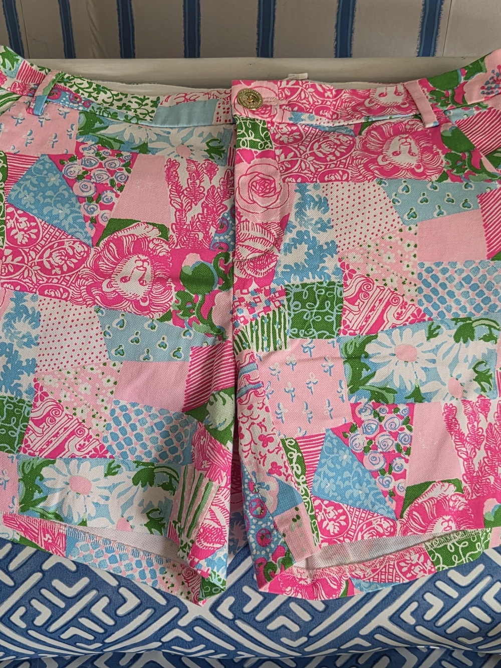 Lilly Pulitzer Callahan Shorts Size 10 Crazy Quilt